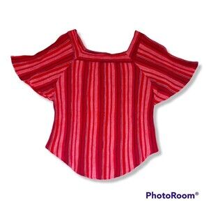 Universal Thread Striped Peasant Top -Medium-Angel Wings-Boho-Cottagecore